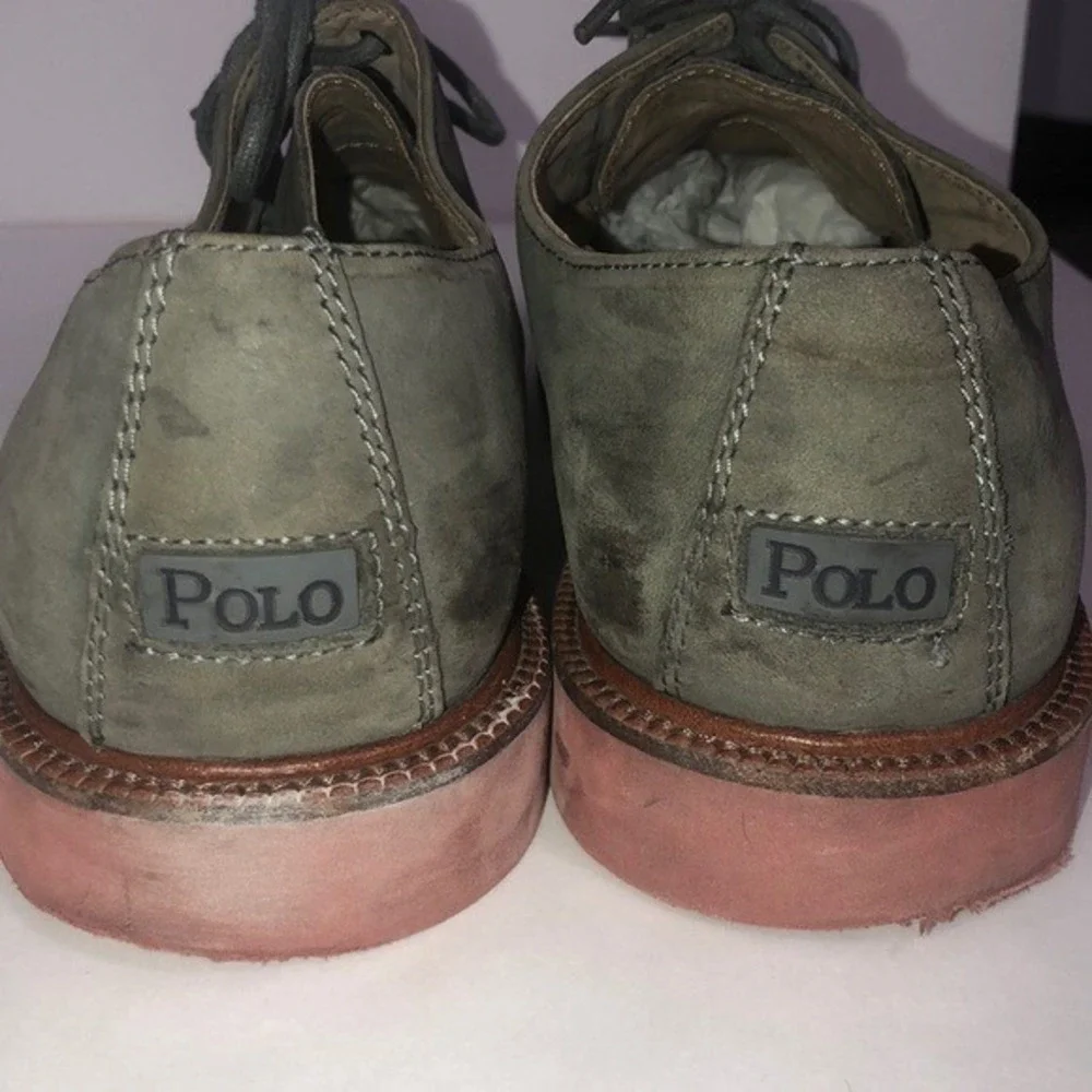 Polo Suede Torrington Olive Dress‎ Shoes SIze 9D